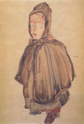 Egon Schiele Girl with Hood (mk12) oil painting picture